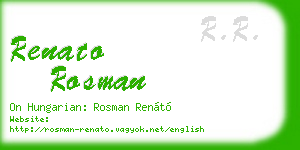 renato rosman business card